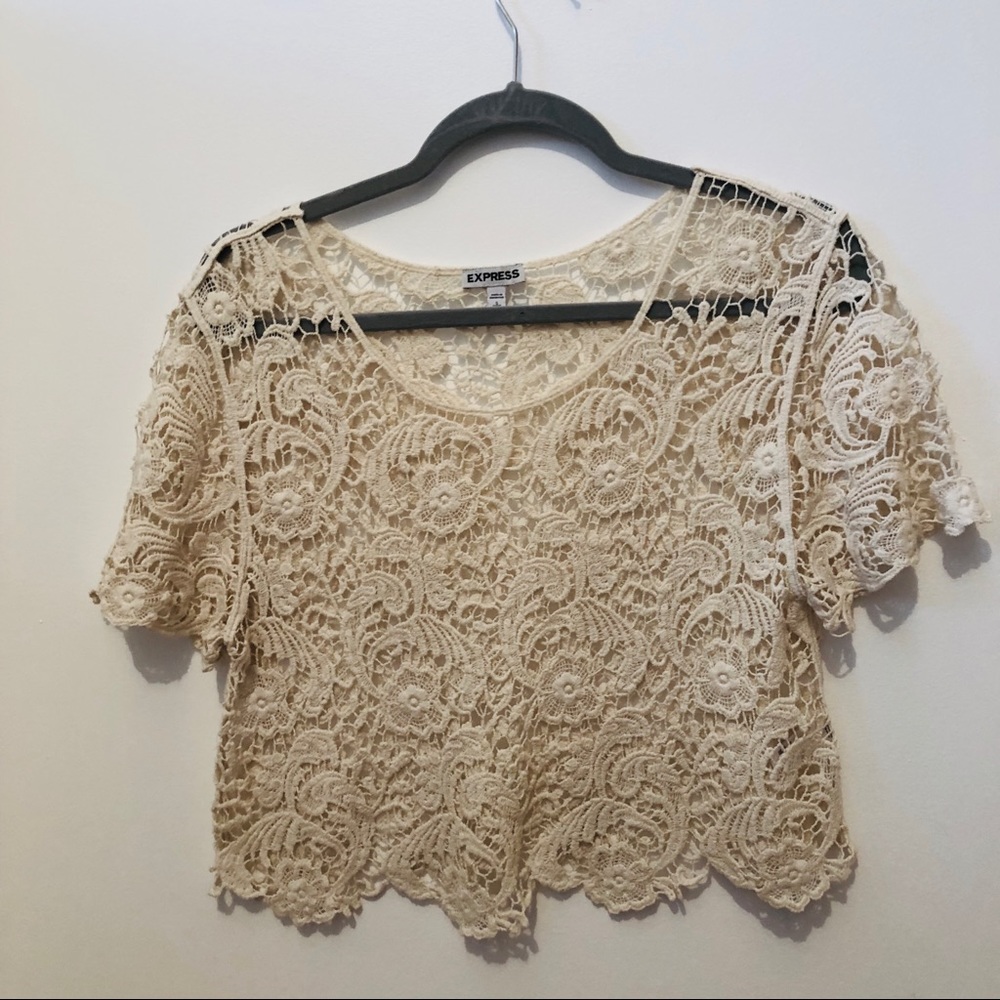 EXPRESS lace crop top